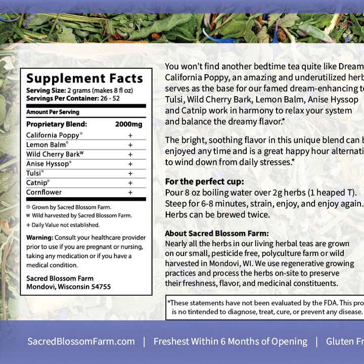 Sacred Blossom Farm - Wholesale Loose Tea - Dream Herbal Tea1