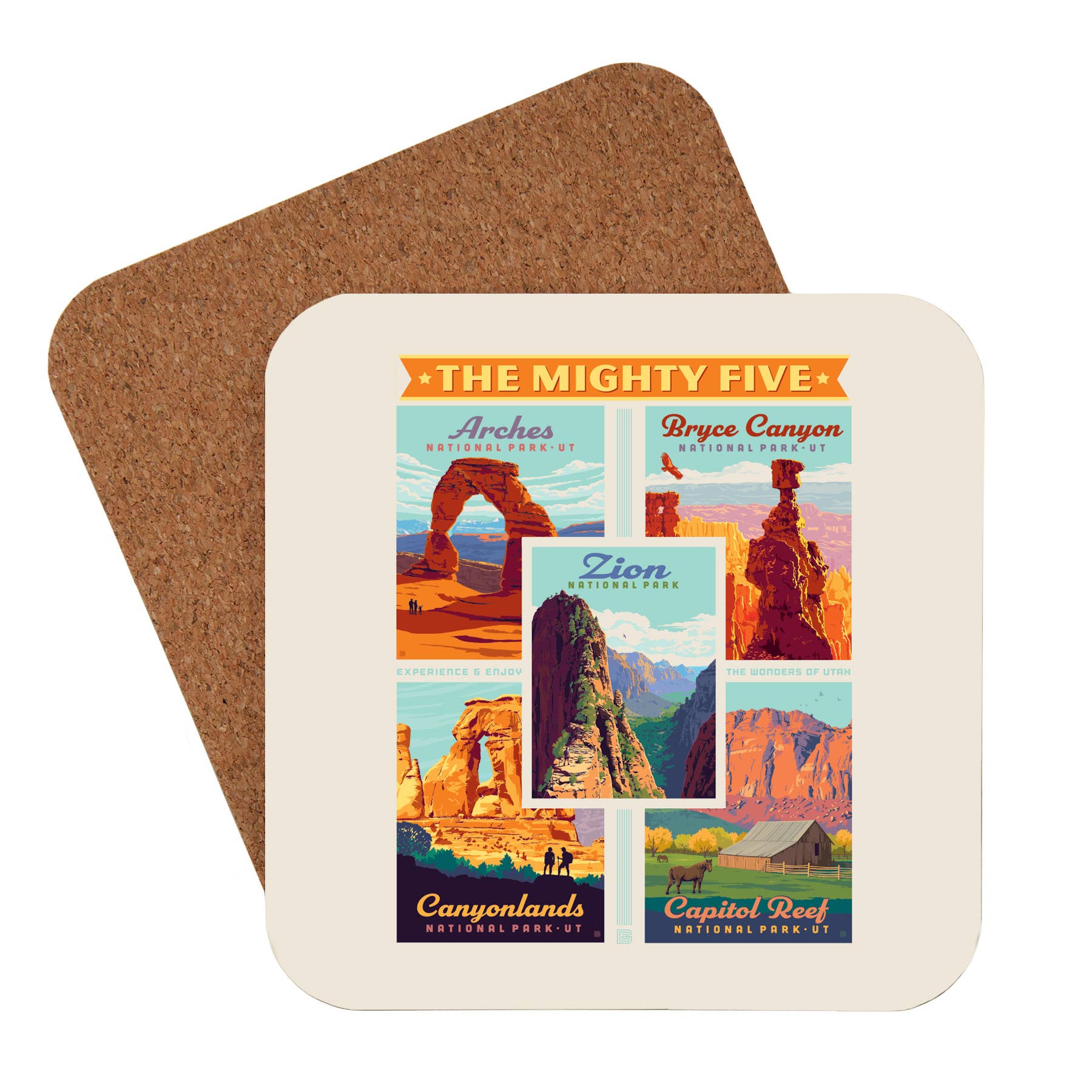 Tourist Courts - Wholesale Coasters - Mighty Five Utah Coaster0