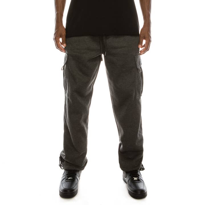Victorious - Wholesale Pants - Men's - FL77 SOLID FLEECE HEAVYWEIGHT CARGO SWEATPANTS (OPEN PACK)14