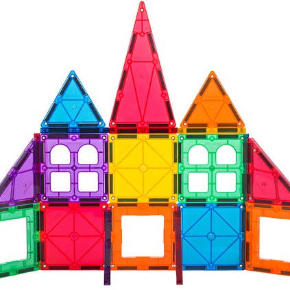 The Toy Group - Wholesale Building Set - Kids - Playmags 32 + 6 Piece Set: Now with Stronger Magnets, Sturdy