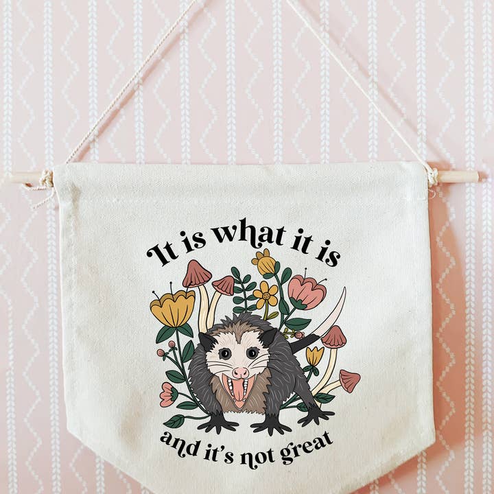 Possum Wall Art, Canvas Banner, Wall Decor, Opossum for wholesale by Remember November, Inc