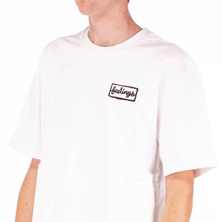 AndFeelings - Venta al por mayor Camiseta serigrafiada - Unisex - Camiseta de Flores Blanca6