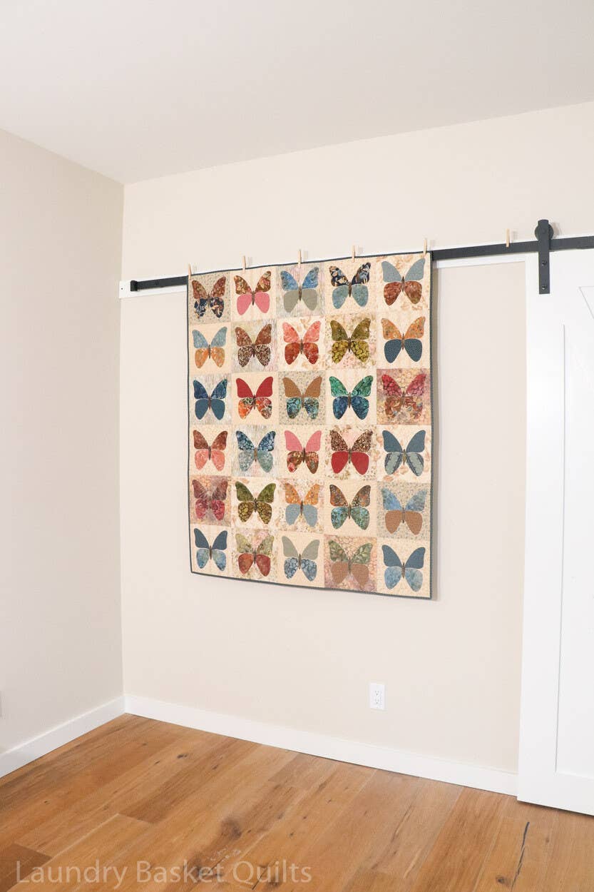 Laundry Basket Quilts – wholesale Sömnadskit – Mönster för fjärilstäcke1