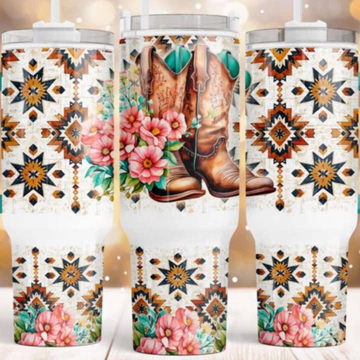 Western Style 40oz tumblers for wholesale by Faith'sVarietyShop