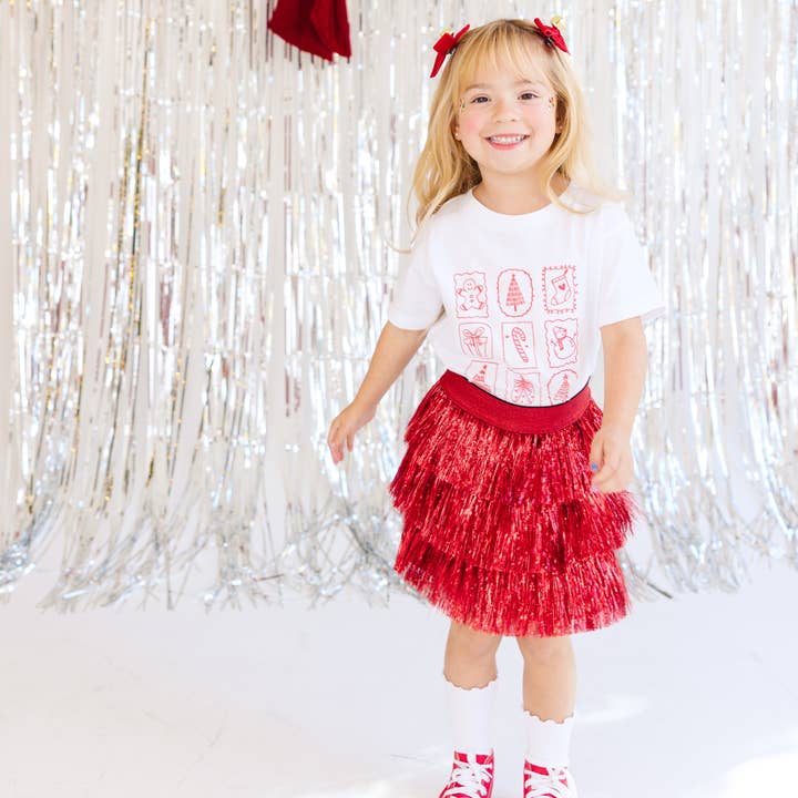 Benny & Ray Apparel - Wholesale Screen Printed T-Shirt - Kids - Christmas Stamp Doodles Merry Santa Claus Christmas Shirt 4