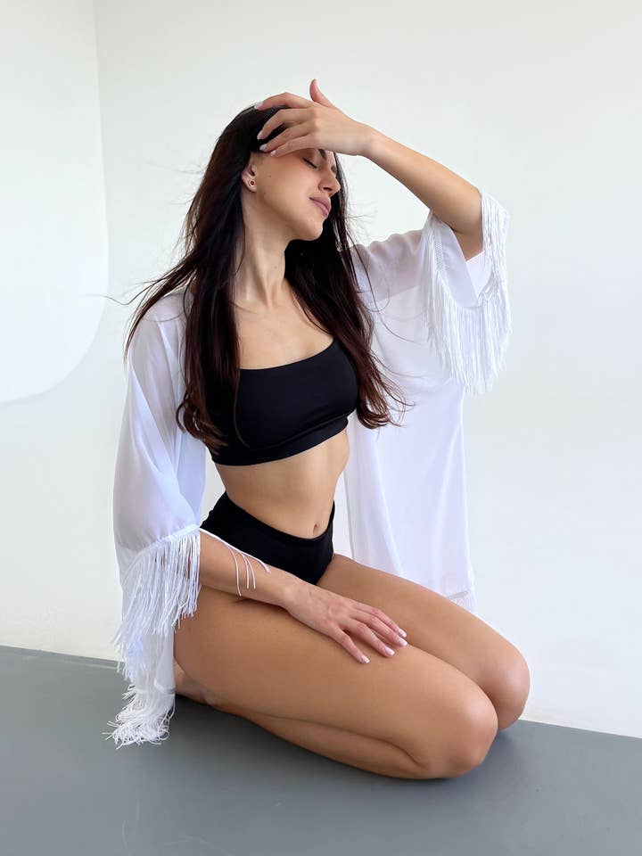 Tvådelad svart baddräkt, svarta simning flickor baddräkter för wholesale av Bezbrendu