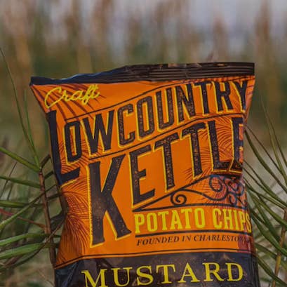 Lowcountry Kettle - Wholesale Crisps - Mustard Bbq Potato Chips - 24 bags6