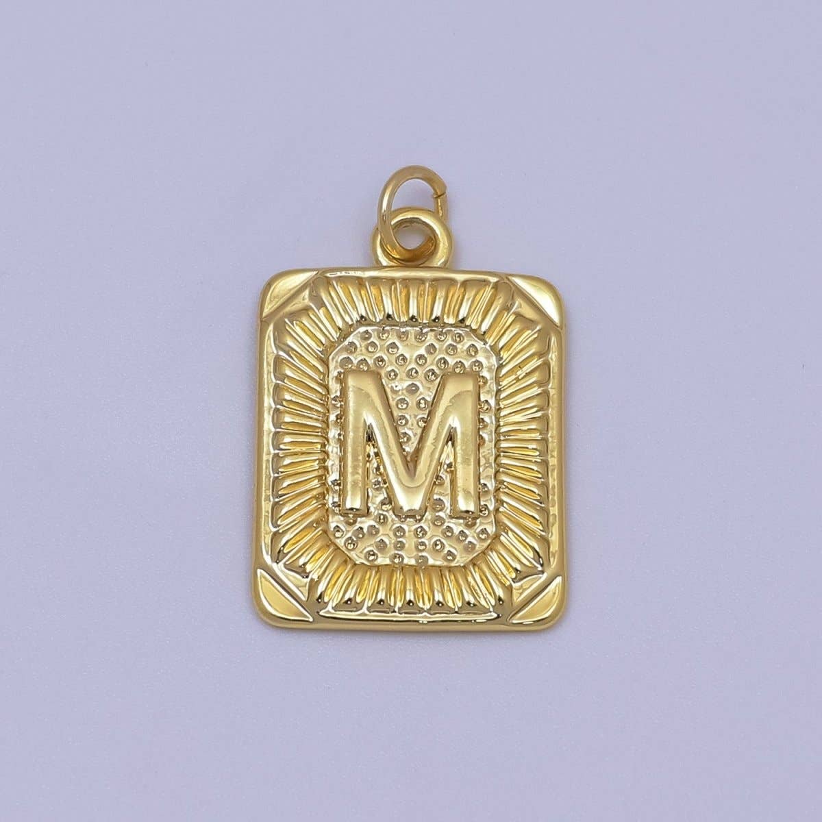 Aim Eternal - Wholesale Individual Charm/Pendant - 24k Gold Filled Initial Tag Letter Charm A - Z Alphabet Letter Tile Charm Pendant Personalized Charm for Designer Inspired Necklace Jewelry Making A716~A72812