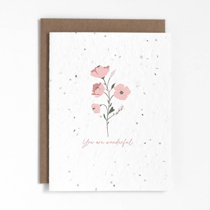 Plantable Greeting Card - You are Wonderful for wholesale by The Good Card
