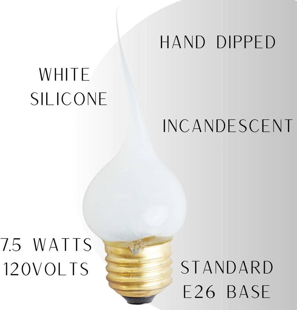 Factory Direct Craft - Wholesale Light Bulb/Puck - Silicone Dipped Standard Flame Bulb1
