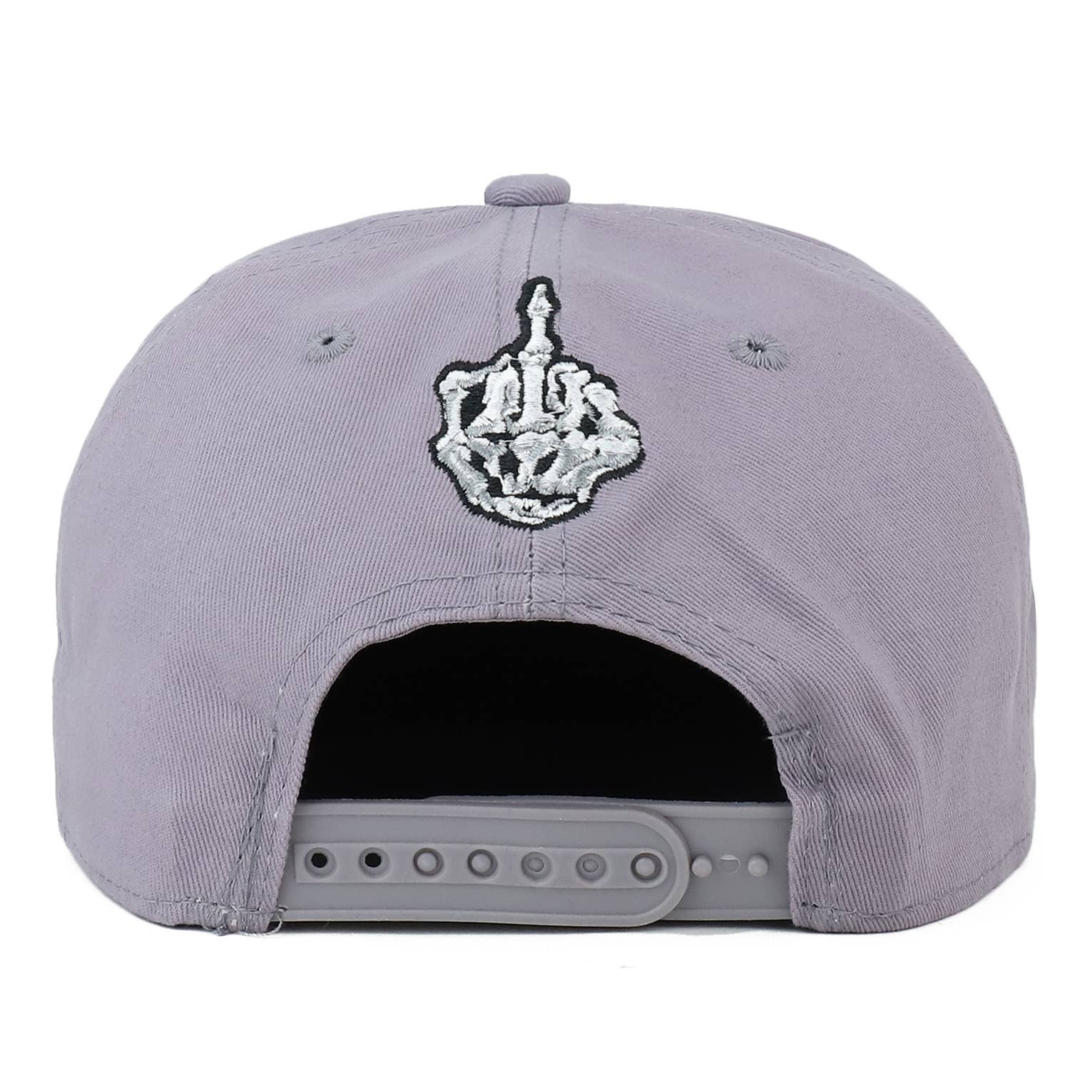 Trendy Apparel Shop – Boné - Unissexo por atacado – Boné Snapback Flatbill Bordado Esqueleto11