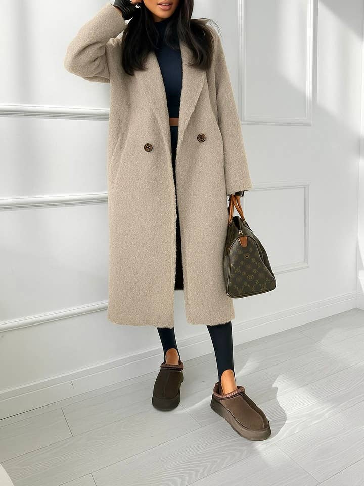 Casaco comprido encaracolado - 7527 por atacado de ESTEE BROWN