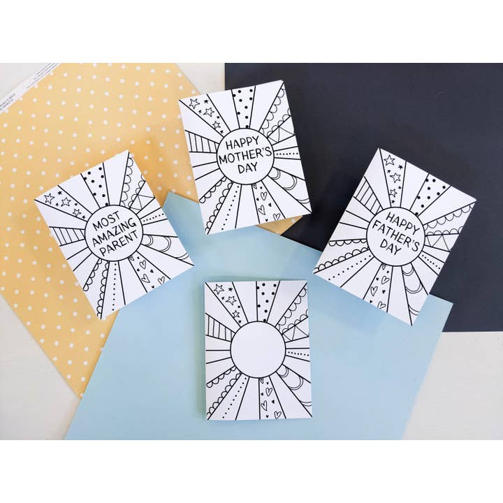 Color Me Sun Beams - Parent Appreciation Card for wholesale by Meg Huff Photography & Art