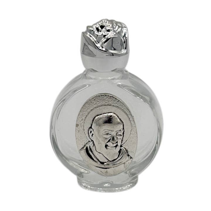 Helig vattenflaska - Padre Pio med rosentopp 2,5" för wholesale av Oremus Mercy