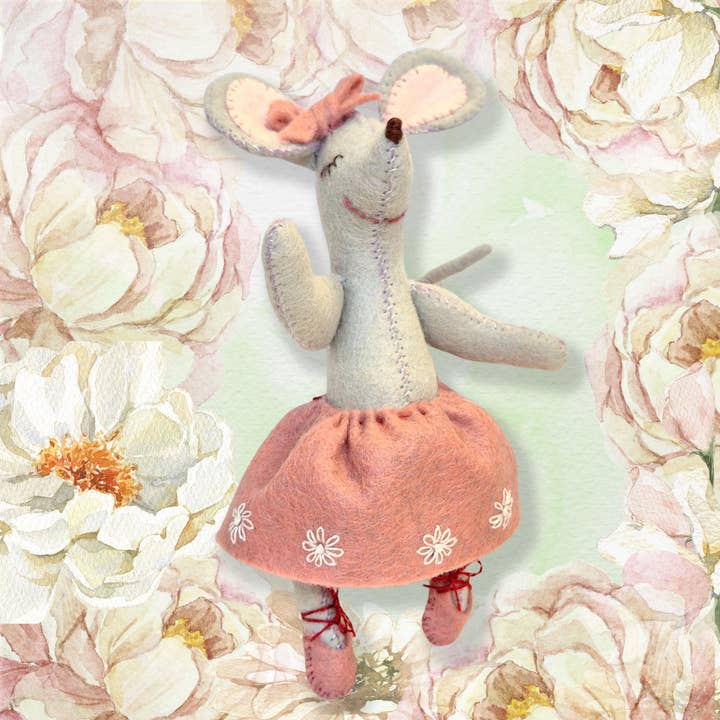 Corinne Lapierre Limited – Großhandel Bastel-Nähset – Kleine Maus, die Balletttänzerin, Mini-Set zum Basteln, aus Filz
