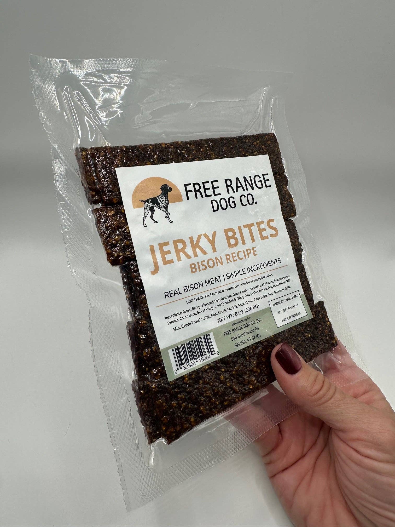 Free Range Dog Co - Wholesale Pet Treats - Dog - Bison Bites - 4 ounce package3