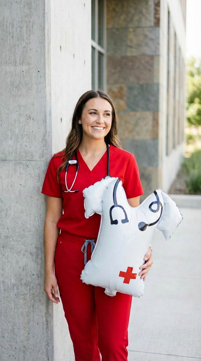 Zoey Christina - Wholesale Balloon - Nurse Themed Scrub Top Balloon2