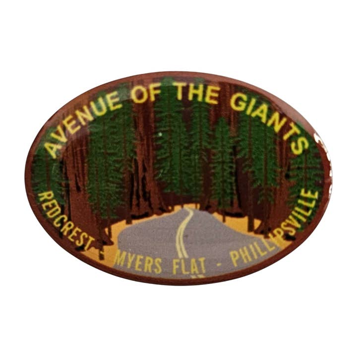 AVENUE OF THE GIANTS Anstecknadel auf Karte - 0475-1219 für den Großhandel von Happy Wood Products