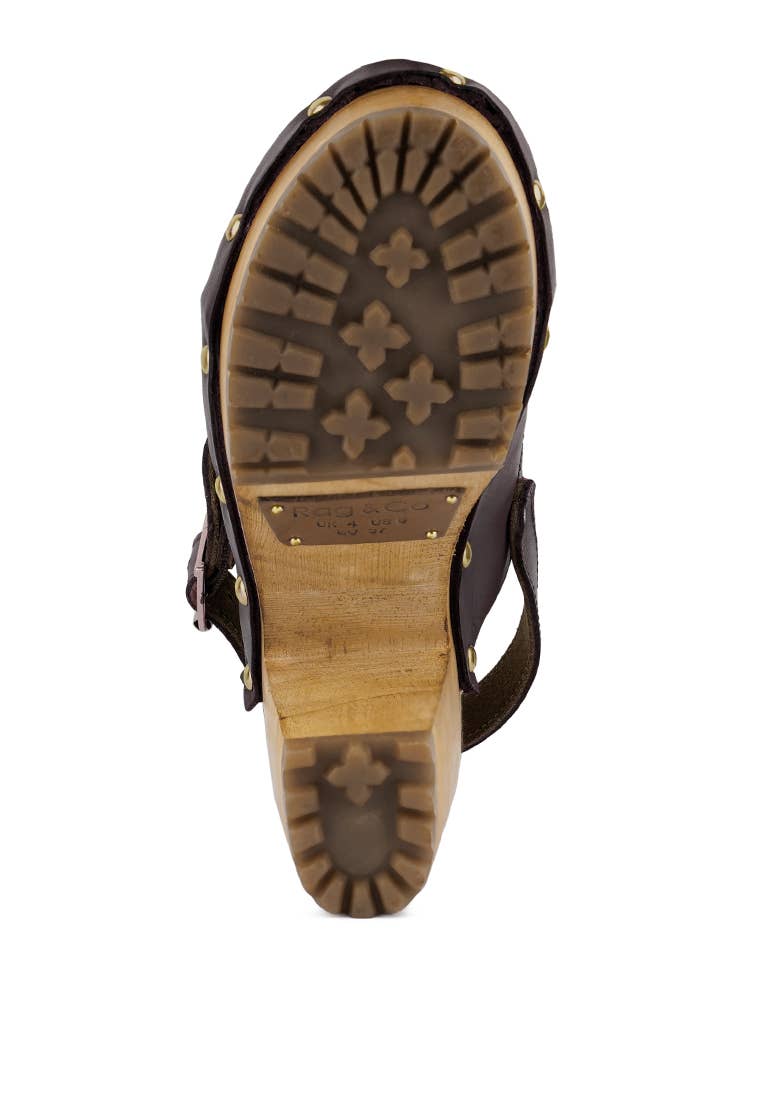 Rag Company - Wholesale Clogs - Women's - ALONA Slingback High Block Heeled Clogs12