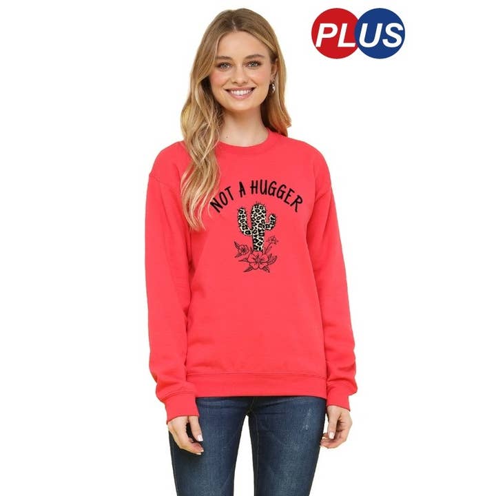 NOT A HUGGER GRAPHIC SWEATSHIRT for wholesale by Clothing of America