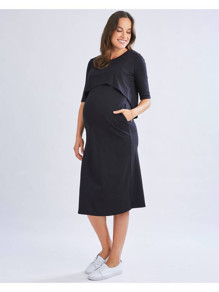 Angel Maternity - Vendita all'ingrosso Abiti - Premaman - Abito Premaman e Allattamento Donna Nero1