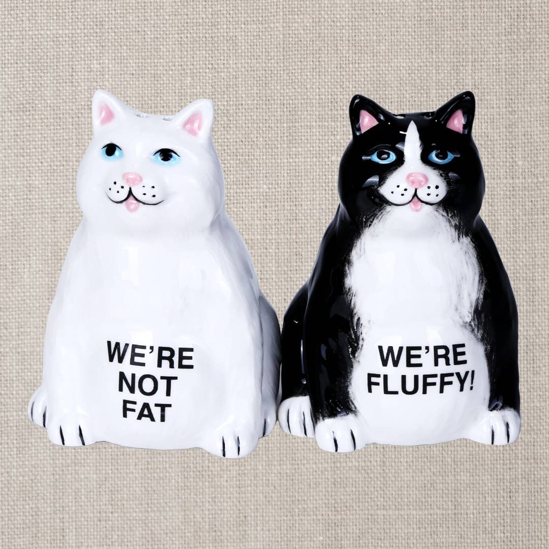 Pacific Trading - Wholesale Salt & Pepper Shaker Set - Not Fat Cats Salt and Pepper Shaker Set0
