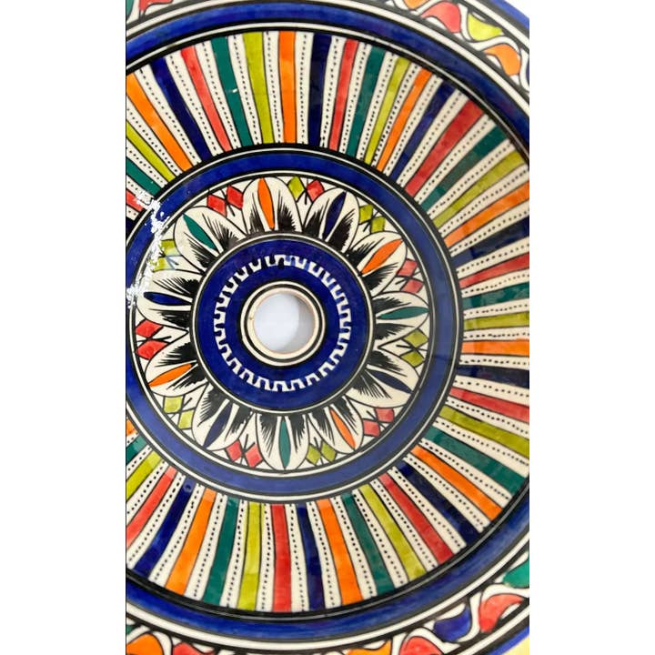 Etnico del Mondo - Wholesale Bathroom Accessory Set - Ethnic Sink in Moroccan Terracotta Ceramic #34