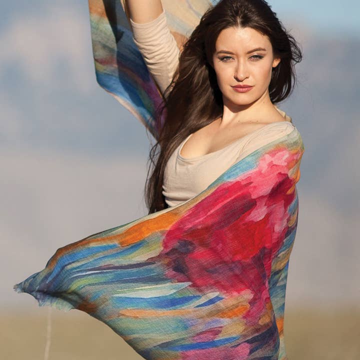 Sevya Handmade - Vente Châle – femme - Écharpes en laine fine Reena12