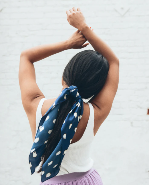 B.Yellowtail - Vente Écharpe – femme - Écharpe en soie ivoire Elk7