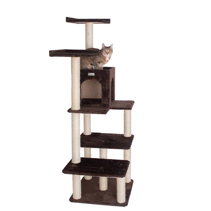 GleePet 66-Inch Cat Tree Real Wood Cat Climber W 4 Levels for wholesale by Armarkat