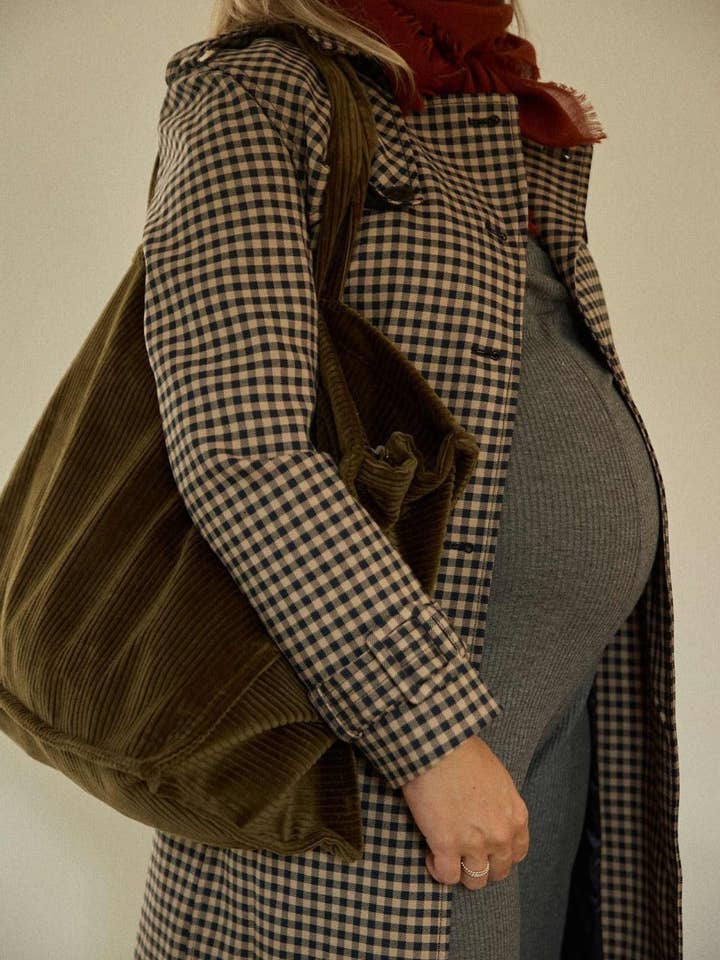 Olive Velvet Weekend Bag for wholesale by Gabrielle Paris