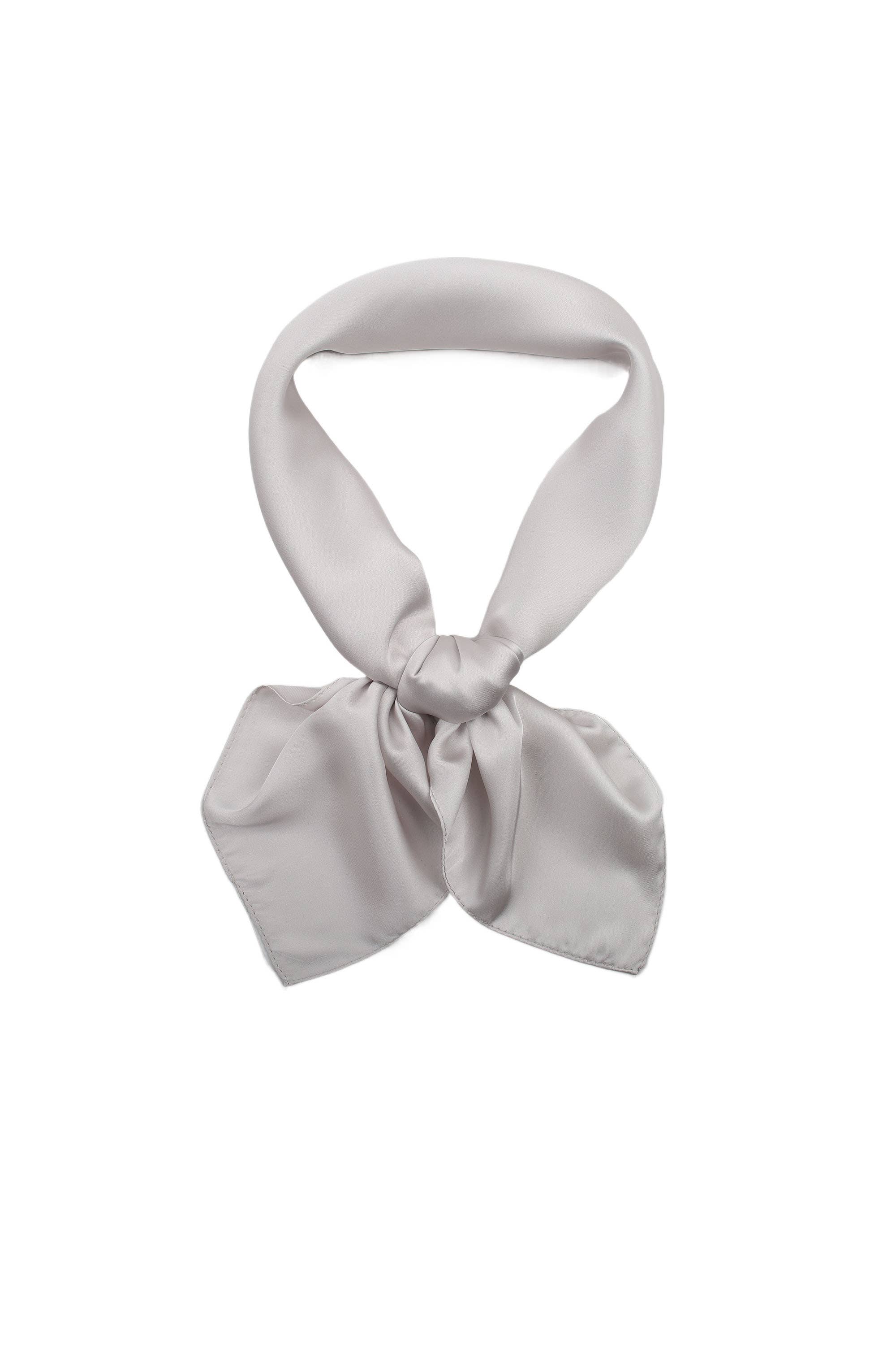 PHANIE MODE - Wholesale Scarf - Women's - Small solid satin silk-touch square E-091734