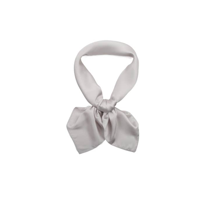 PHANIE MODE - Wholesale Scarf - Women's - Small solid satin silk-touch square E-091734