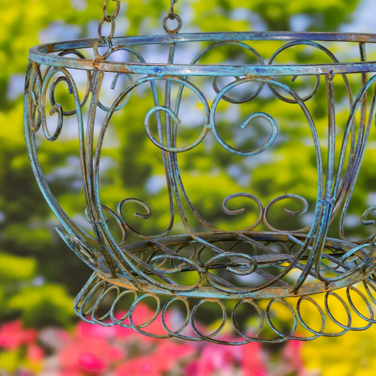 Zaer Ltd. International - Wholesale Hanging Planter - Hanging Iron Basket Planter "Paris 1968" - 3 Colors10