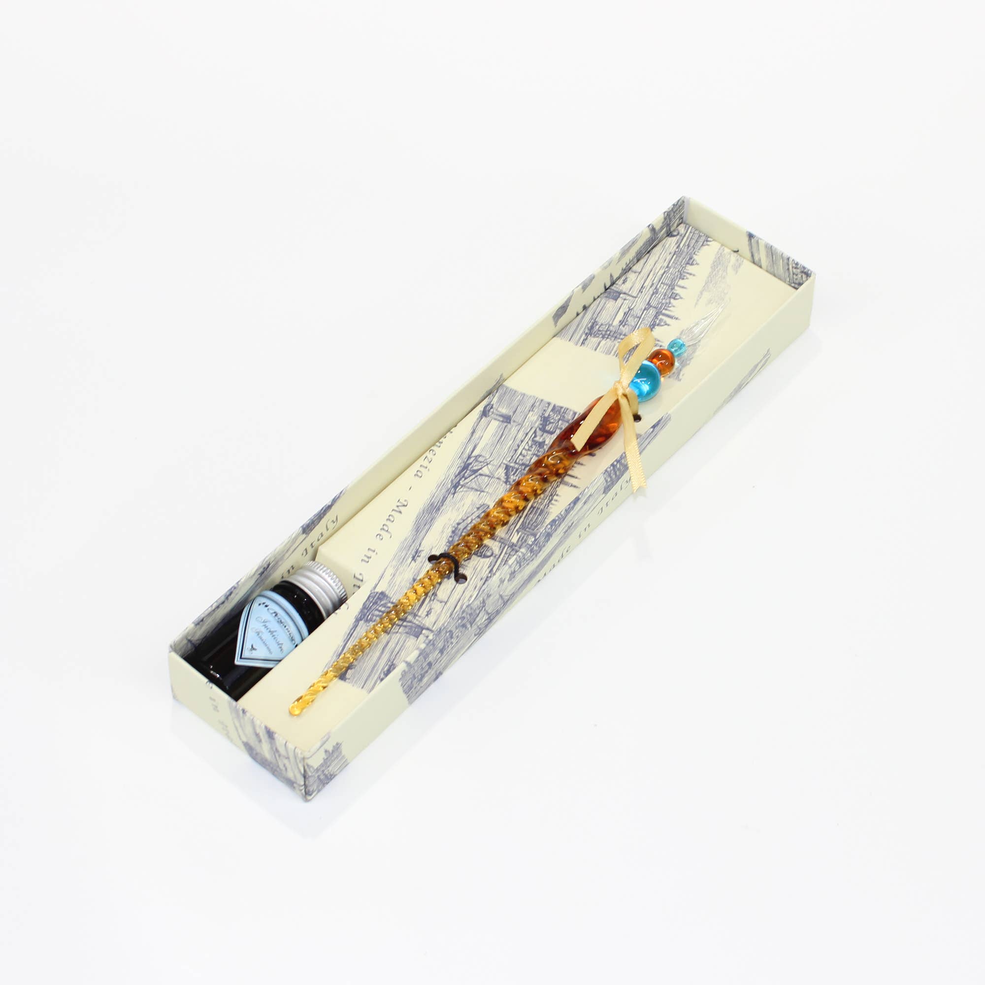 San Lorenzo Design - Vente Stylos - Stylo en verre torsadé de Murano, instrument d'écriture classique3