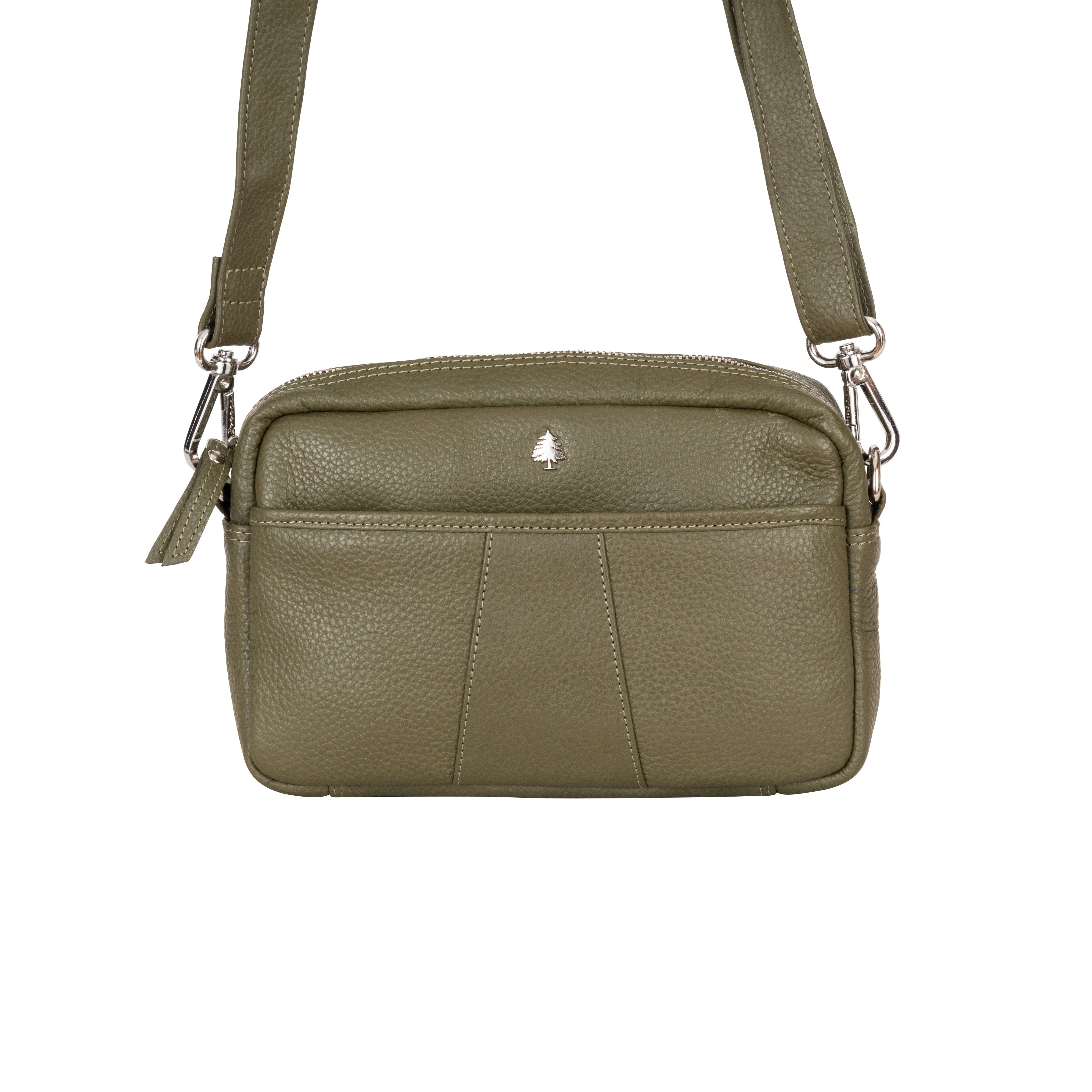 Greenwood Leather AU - Wholesale Crossbody bag – Women's - Siena Mini Crossbody – Olive Green Leather Bag0