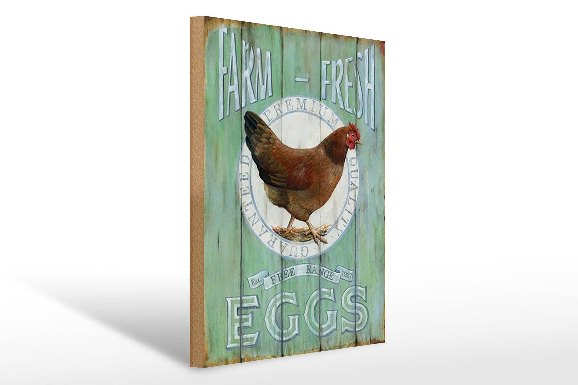 Femer - Wholesale Sign - Wooden sign saying 30x40cm chicken farm fresh eggs free range0