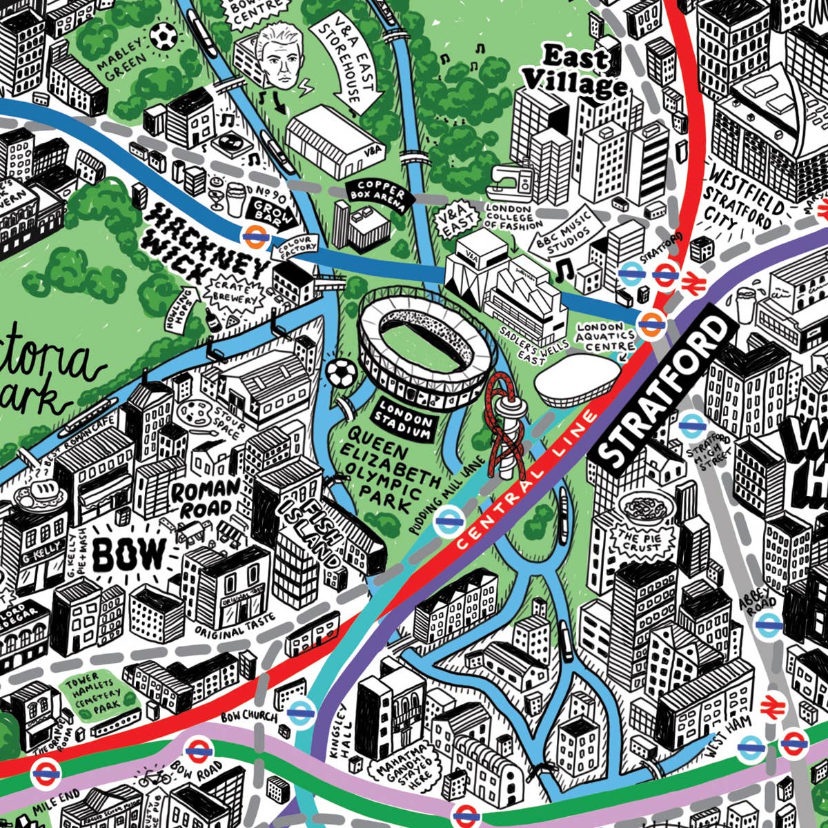 Evermade - Wholesale Puzzle - Adult - 1000 Piece Jigsaw Hand Drawn Map of London11