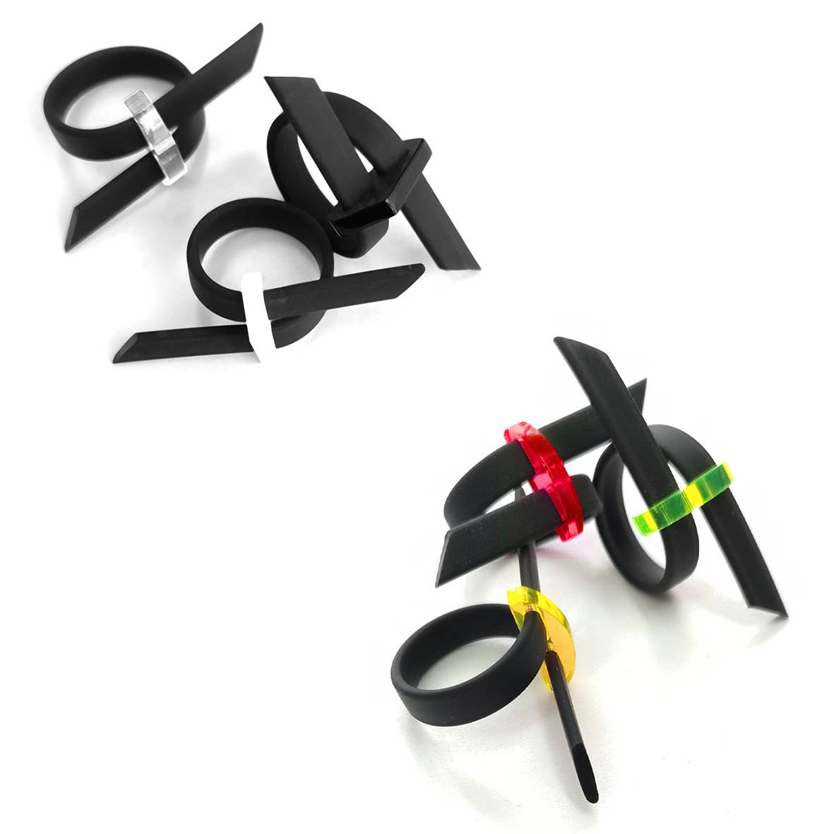 ALEX+SVET – wholesale Band/Stackad Ring – EPHEZE°TRIO - Set med 3 justerbara gummiringar ESSENTIALS1