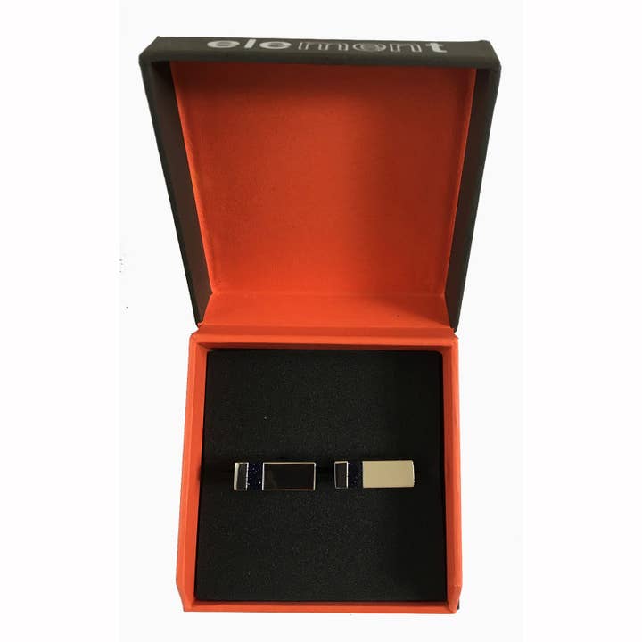 THE MUSIC GIFTS COMPANY – wholesale Cufflinks – Cufflinks Black and Silver Bar1