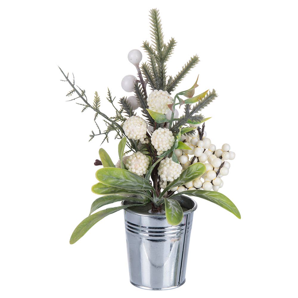 VdE Tivoli 1996 - Wholesale Ornament Set - WHITE CHRISTMAS PLANT 4 ASS D6CM2