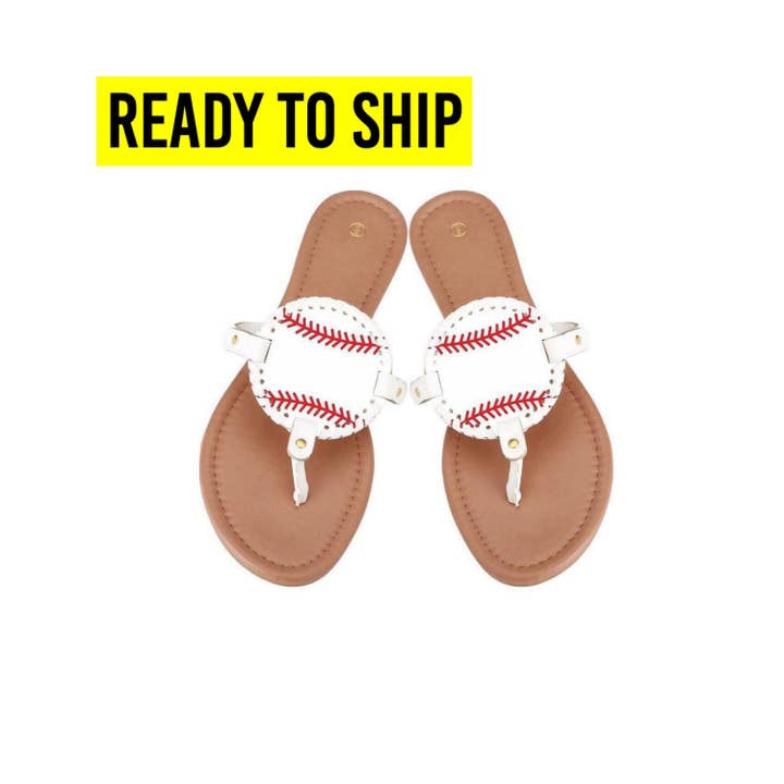 Butter Makes Me Happy - Wholesale Sandals - Women's - LAST CHANCE SALE: Baseball Sandals