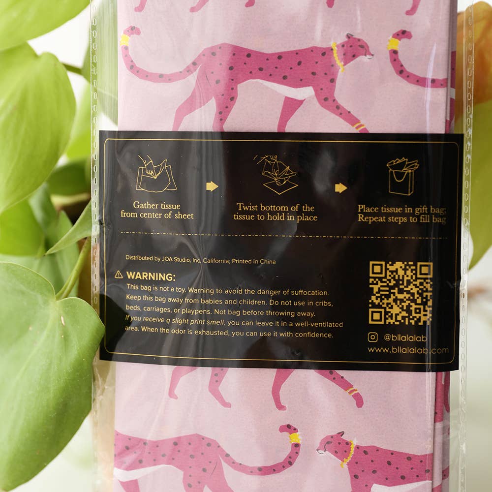 BllalaLab - Wholesale Tissue Paper - Cheetah Leopard  Floral Pattern Gift Wrapping Tissue Paper2