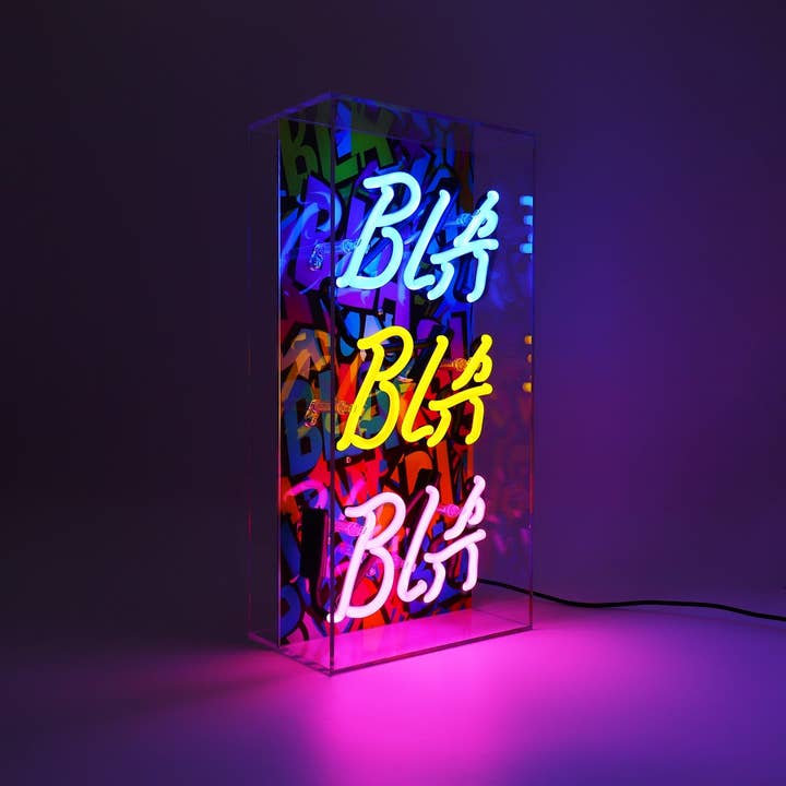 Locomocean Ltd – wholesale Neon sign – 'Bla Bla Bla' Glass Neon Sign1