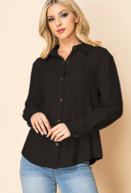 W.A.Y. --Wonderful And Young - Vendita all'ingrosso Camicia - Donna - Camicia a pressione in pelle scamosciata W.A.Y 26