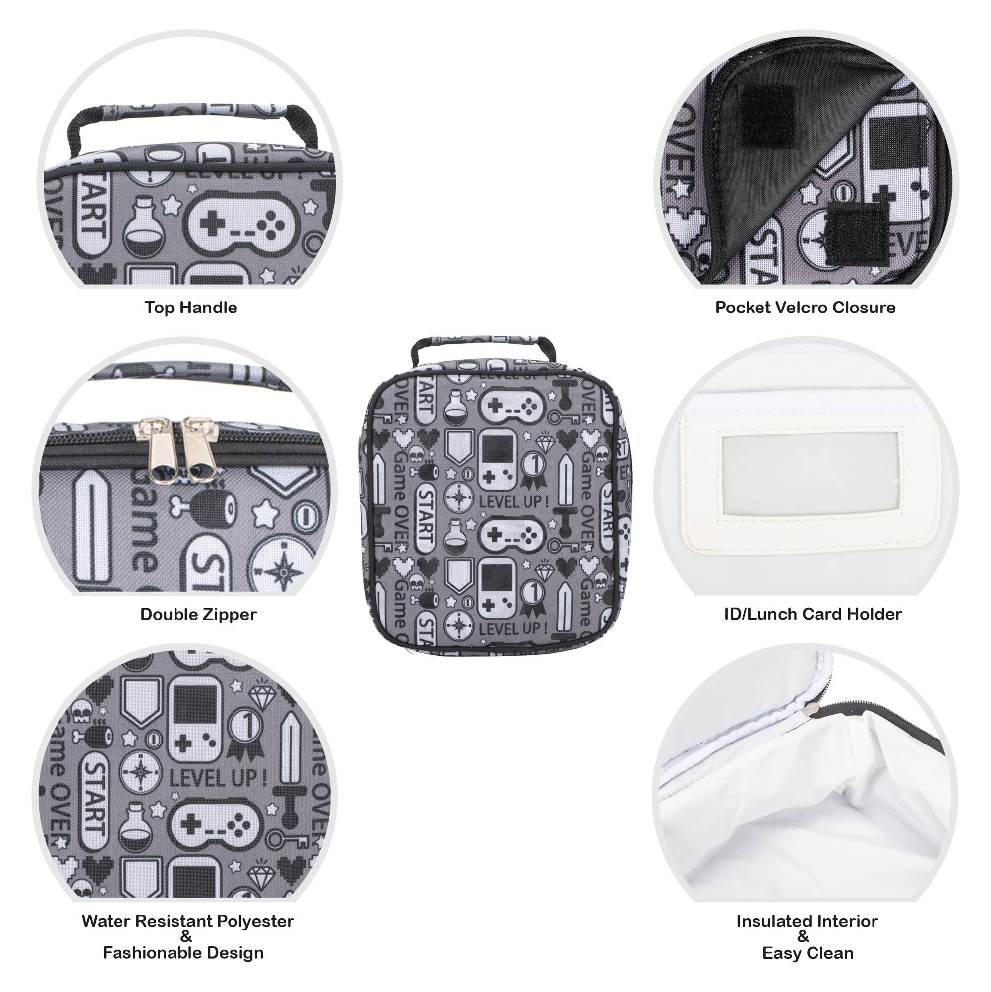 EAST AVENUE - Wholesale Rugzak - Kinderen - EAST AVENUE rugzak- en lunchtas set met gamerprint2