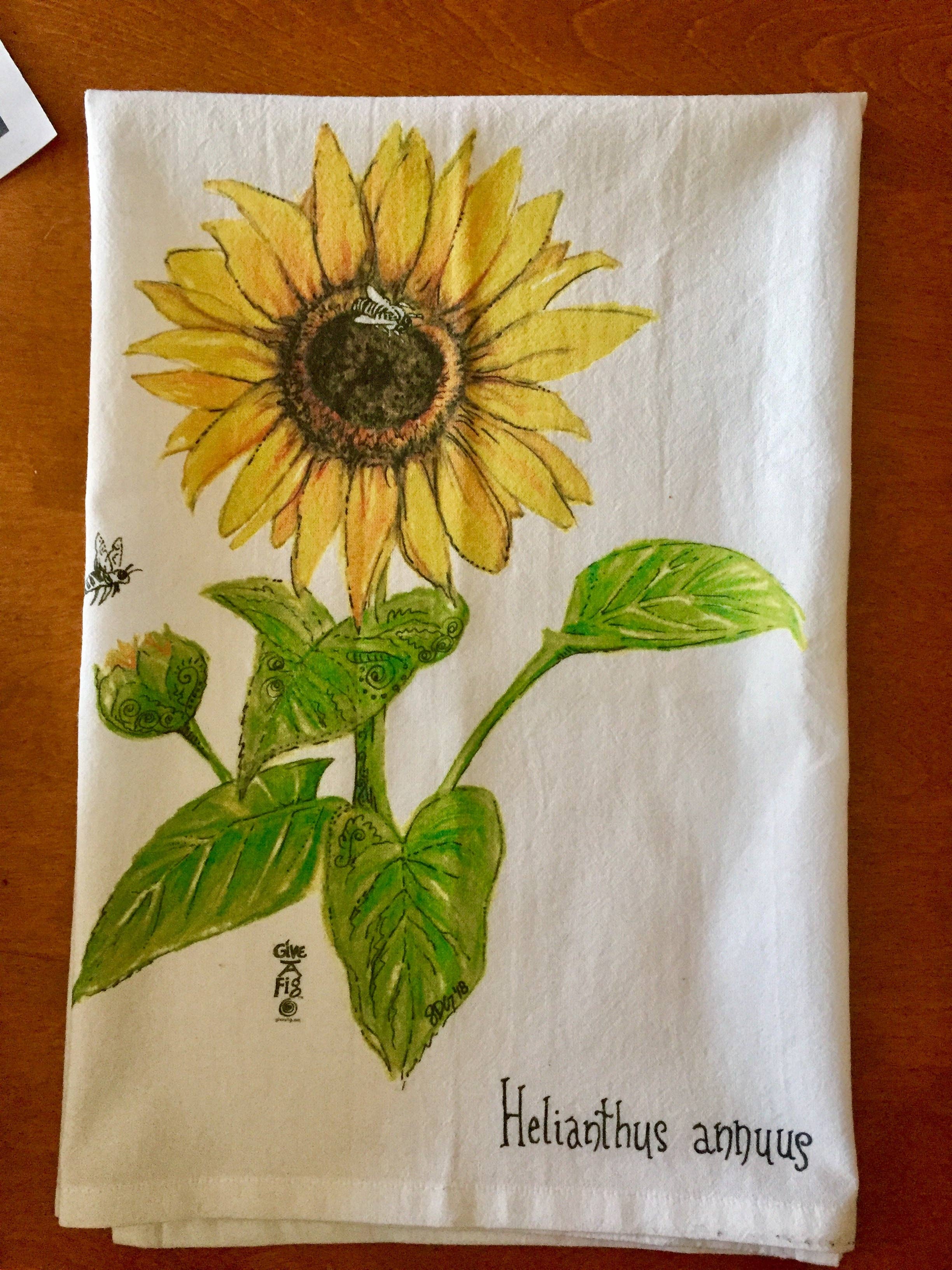 Give A Fig - Wholesale Tea Towel - Sunflower Tea Towel1