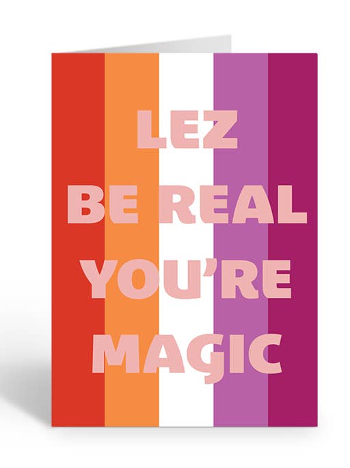 Cartão de felicitações LEZ BE REAL por atacado de Two Brides Presents