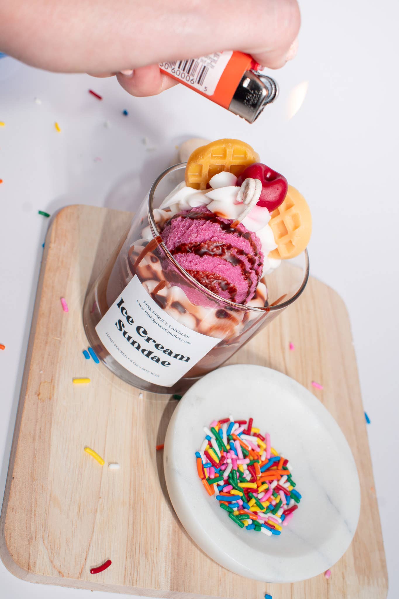Pink Spruce - Wholesale Novelty Candle - Ice Cream Sundae Novelty Candle 6
