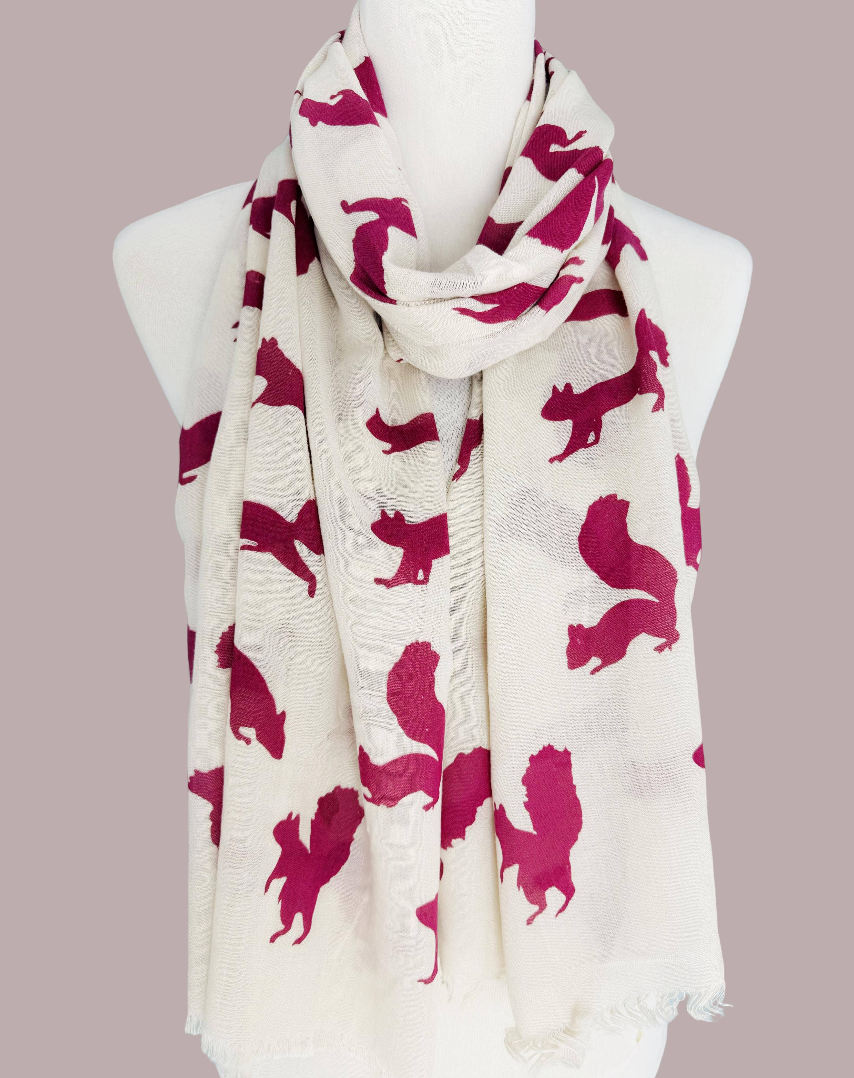 JC Sunny Fashion – wholesale Halsduk - Dam – 5 färger - JC020260 Ekorre Scarf2